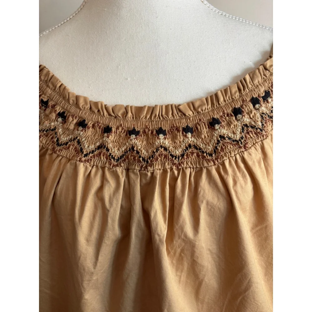 Old Navy Womens Off Shoulder Top Embroidered Boho Large - Picture 4 of 11